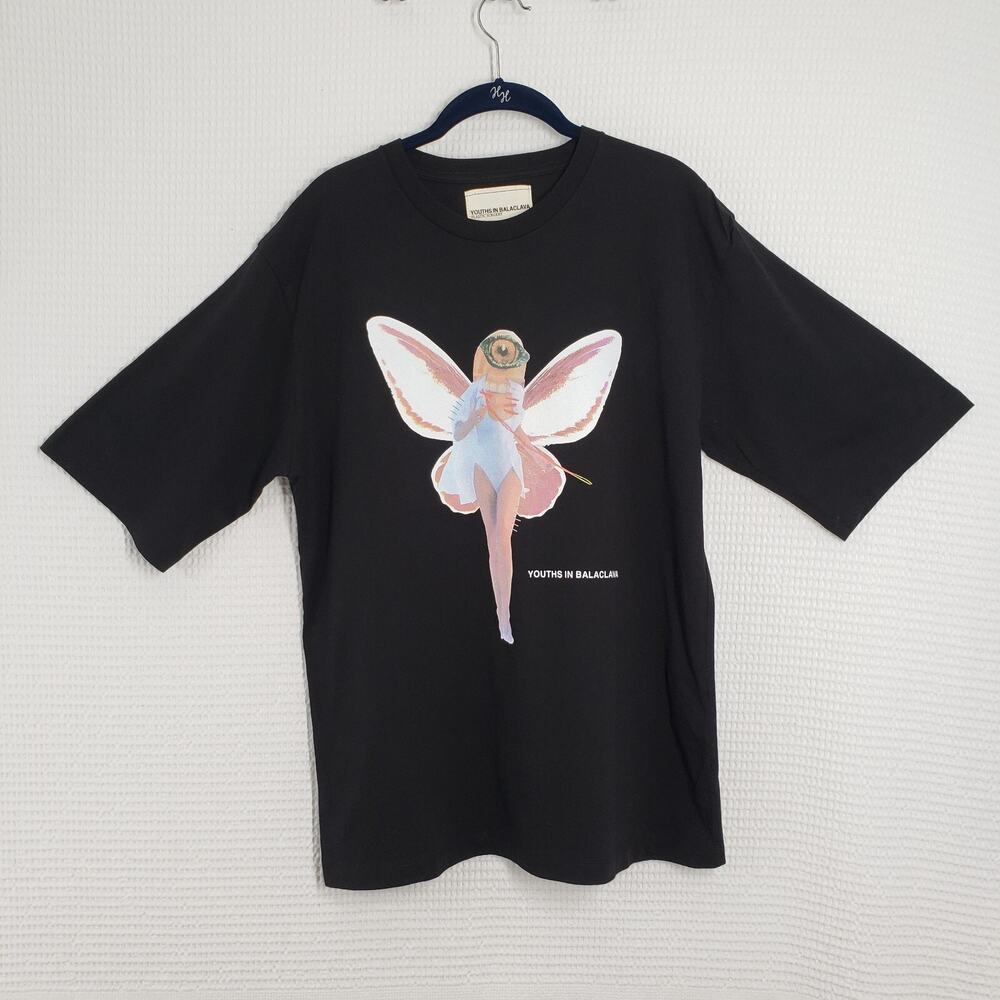 Youths In Balaclava T-Shirt Mens Large Black Plastic Surgery  Fairy Streetwear
